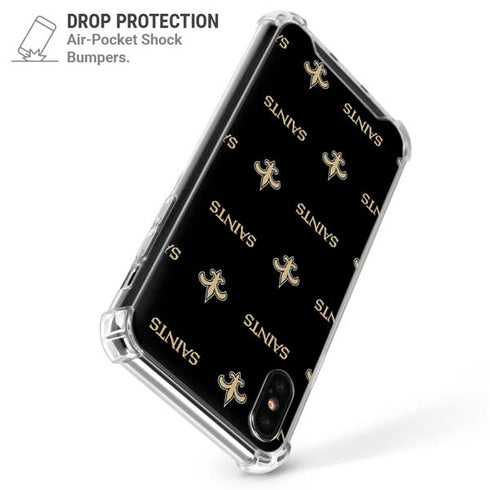 NFL New Orleans Saints Blitz Series iPhone XS Max Clear Case
